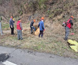 '산청군 생초면, 인화물질 제거 활동 실시'