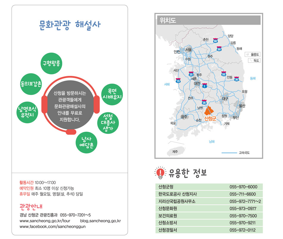 문화관광해설사, 위치도